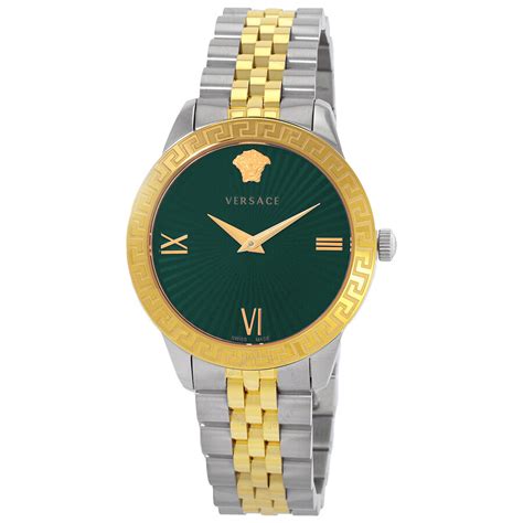 Versace Greca Signature Quartz Green Dial Ladies Watch 